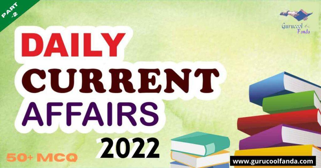 Current affairs 2022 mcq