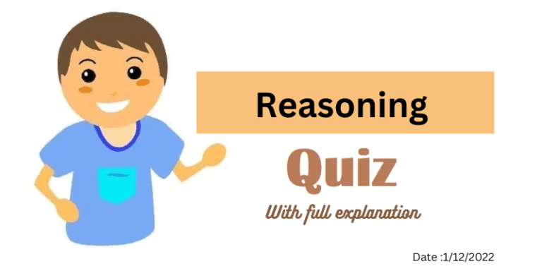 Reasoning for competitive examination 2022 | Free test