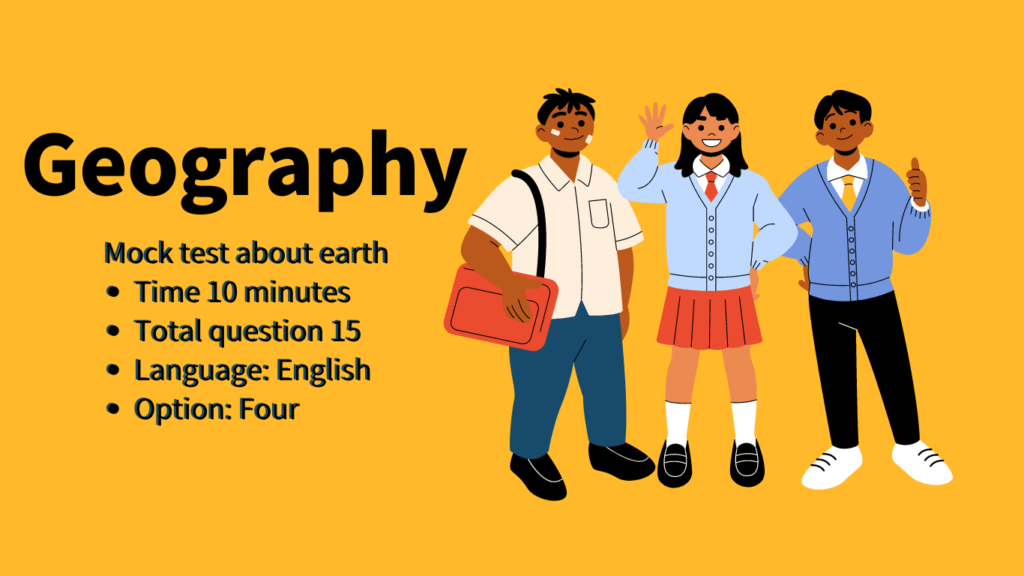 Indian geography MCQ type question about earth